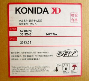 Film sec de transparent d'acuité de rayon X médical élevé de Konida pour l'imprimante d'AGFA/Fuji